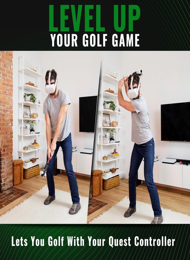 DeadEyeVR - DriVR Golf Club for Quest - Realistic VR Golf Simulator Handle - Weighted VR Golf Club Grip for Enhanced Play (Standard - Q2) - Image 2